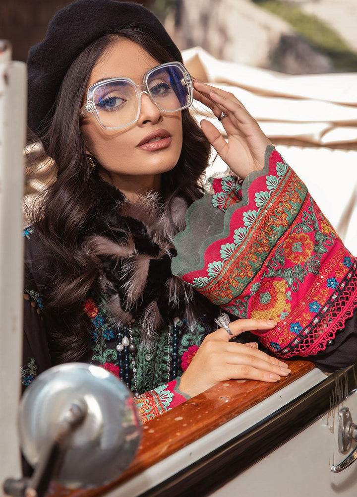 Maria B Embroidered Linen Suits Unstitched 3 Piece MB22LN D7 - Winter Collection