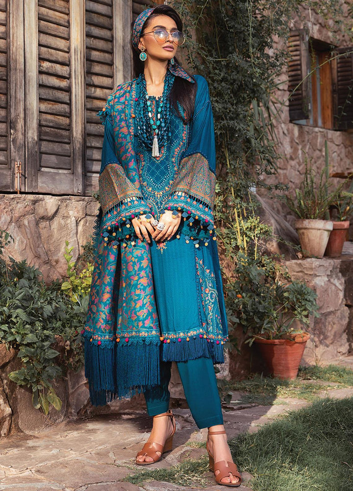 Maria B Embroidered Linen Suits Unstitched 3 Piece MB22LN D9 - Winter Collection