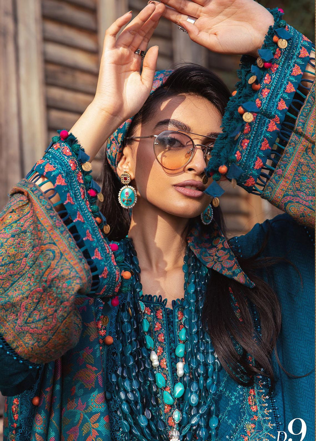 Maria B Embroidered Linen Suits Unstitched 3 Piece MB22LN D9 - Winter Collection