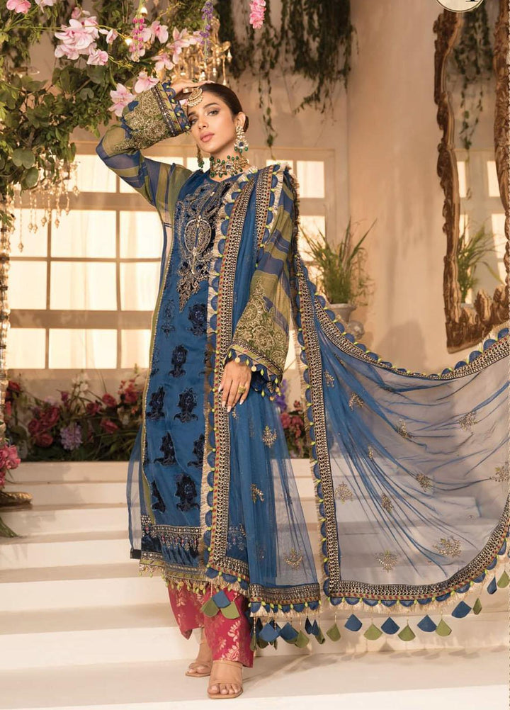 Mbroidered By Maria B Embroidered Organza Suits Unstitched 3 Piece MB21MB 04 - Eid Collection