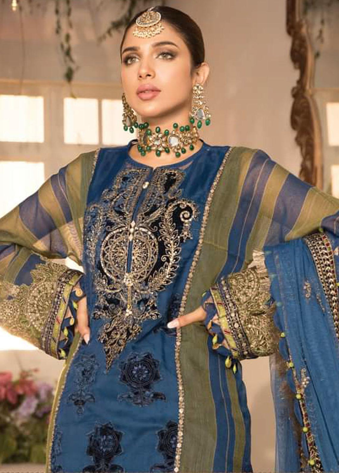 Mbroidered By Maria B Embroidered Organza Suits Unstitched 3 Piece MB21MB 04 - Eid Collection