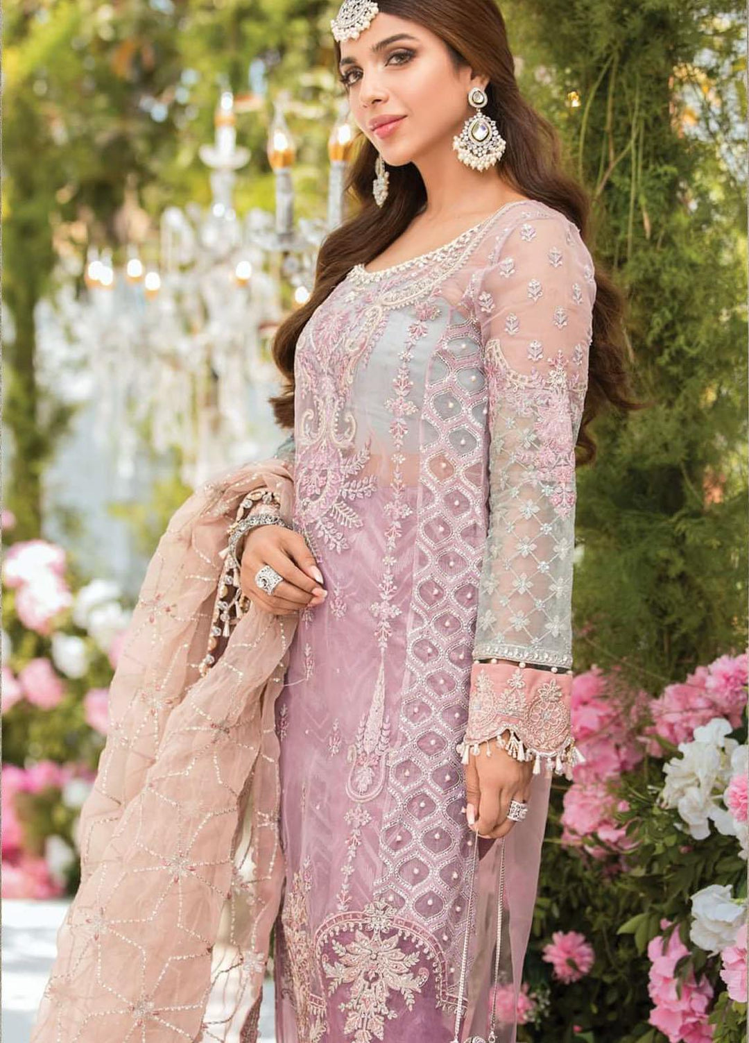 Mbroidered By Maria B Embroidered Organza Suits Unstitched 3 Piece MB21MB 05 - Eid Collection