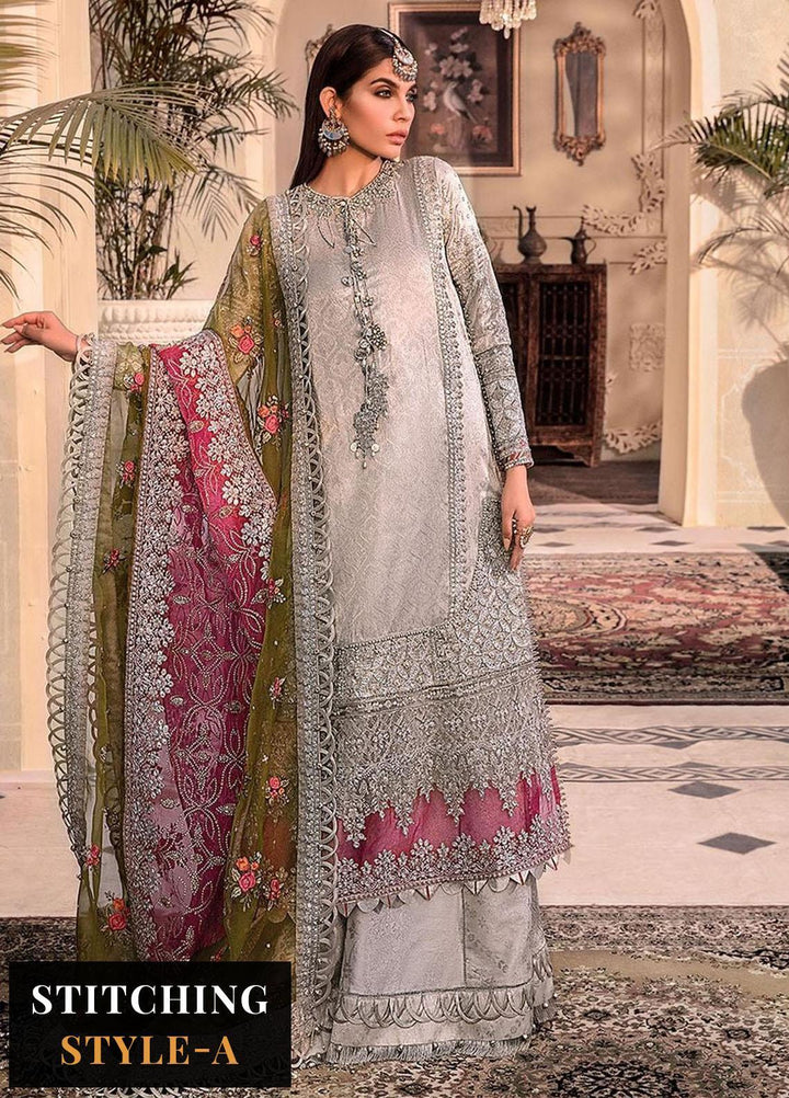 Maria B Embroidered Organza Suits Unstitched 3 Piece MB23MH D1 - Luxury Collection