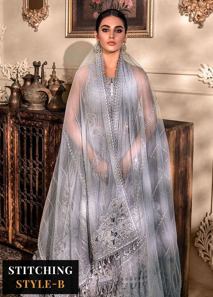 Maria B Embroidered Organza Suits Unstitched 4 Piece MB23MH D3 - Luxury Collection