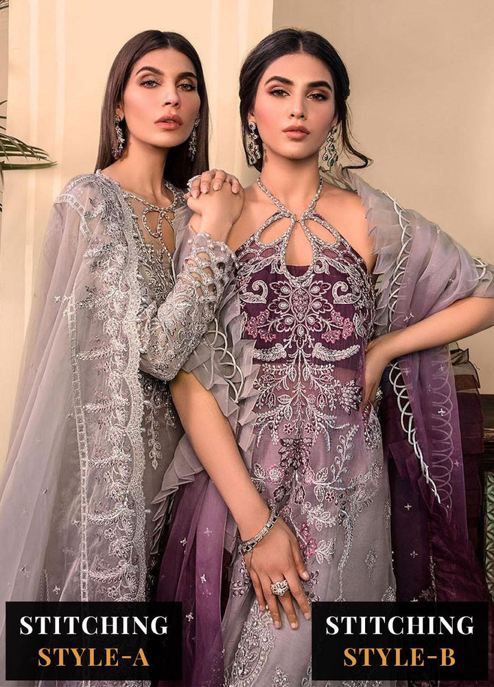 Maria B Embroidered Organza Suits Unstitched 4 Piece MB23MH D5 - Luxury Collection