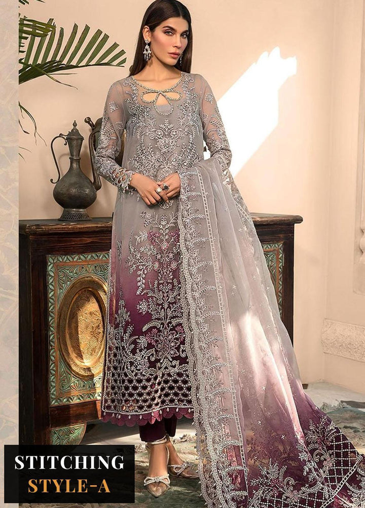 Maria B Embroidered Organza Suits Unstitched 4 Piece MB23MH D5 - Luxury Collection