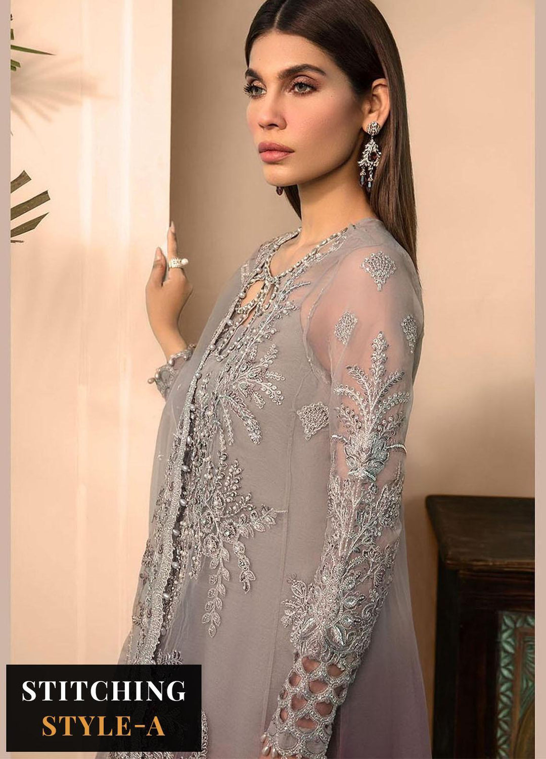 Maria B Embroidered Organza Suits Unstitched 4 Piece MB23MH D5 - Luxury Collection