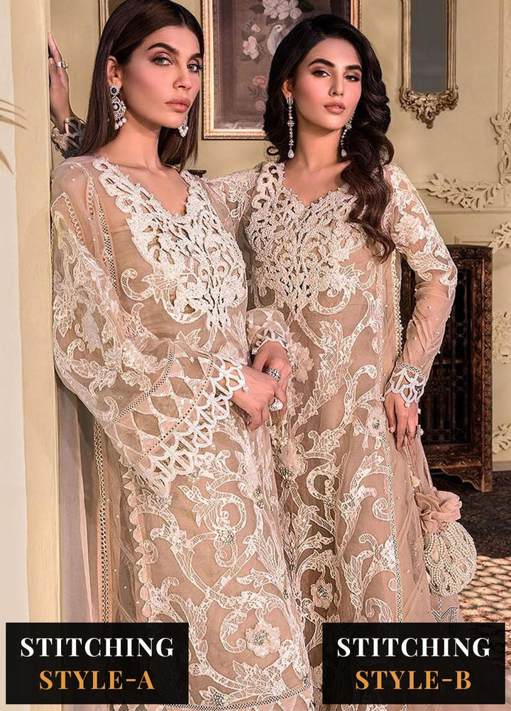 Maria B Embroidered Organza Suits Unstitched 4 Piece MB23MH D8 - Luxury Collection