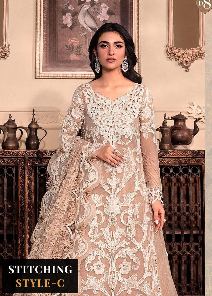 Maria B Embroidered Organza Suits Unstitched 4 Piece MB23MH D8 - Luxury Collection