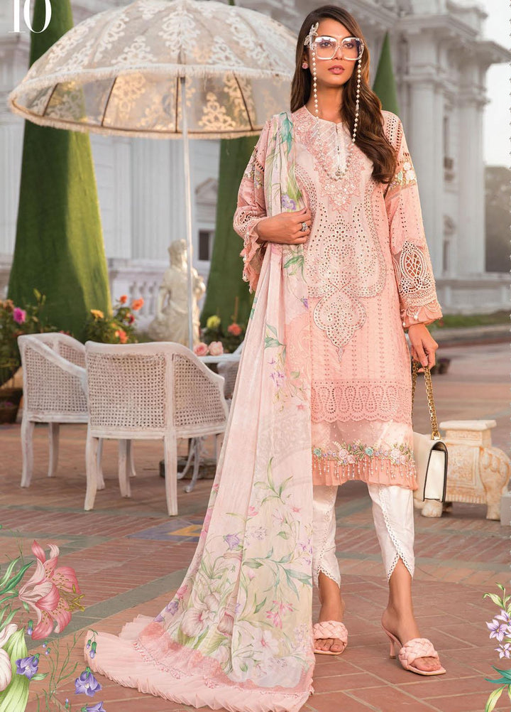 Mein Teri Aan By Maria B Embroidered Lawn Suits Unstitched 3 Piece MB22MT 10A - Summer Collection