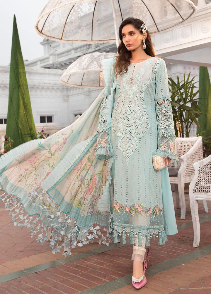 Mein Teri Aan By Maria B Embroidered Lawn Suits Unstitched 3 Piece MB22MT 10B - Summer Collection