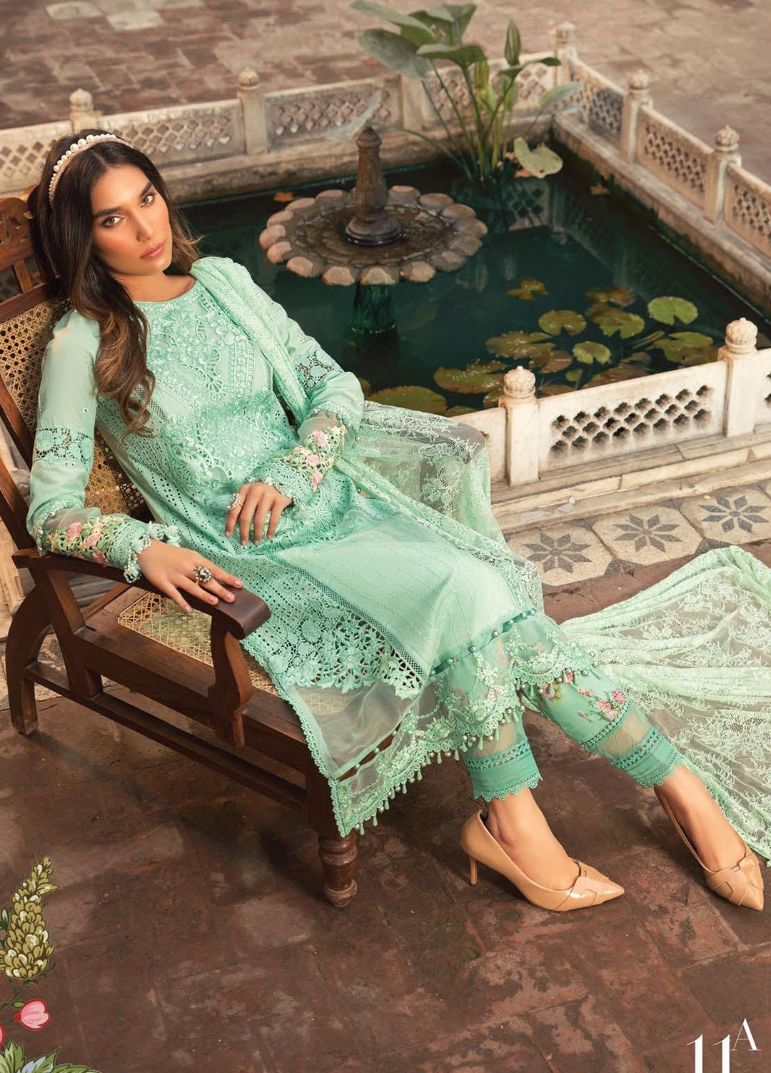 Mein Teri Aan By Maria B Embroidered Lawn Suits Unstitched 3 Piece MB22MT 11A - Summer Collection