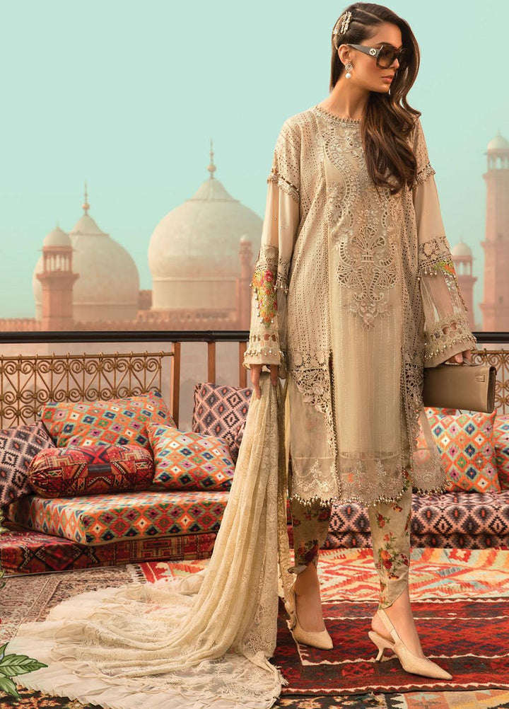 Mein Teri Aan By Maria B Embroidered Lawn Suits Unstitched 3 Piece MB22MT 11B - Summer Collection
