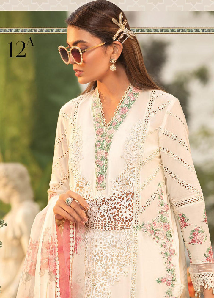 Mein Teri Aan By Maria B Embroidered Lawn Suits Unstitched 3 Piece MB22MT 12A - Summer Collection