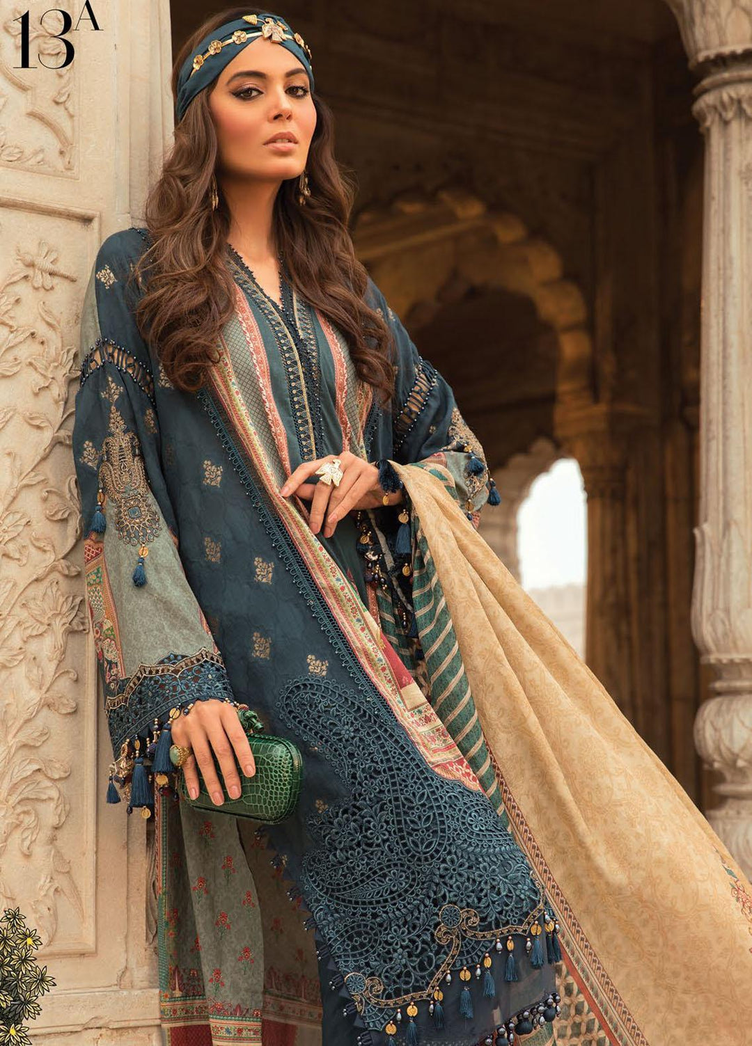 Mein Teri Aan By Maria B Embroidered Lawn Suits Unstitched 3 Piece MB22MT 13A - Summer Collection