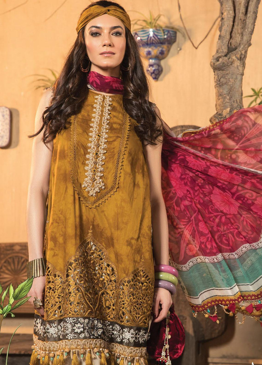 Mein Teri Aan By Maria B Embroidered Lawn Suits Unstitched 3 Piece MB22MT 14A - Summer Collection