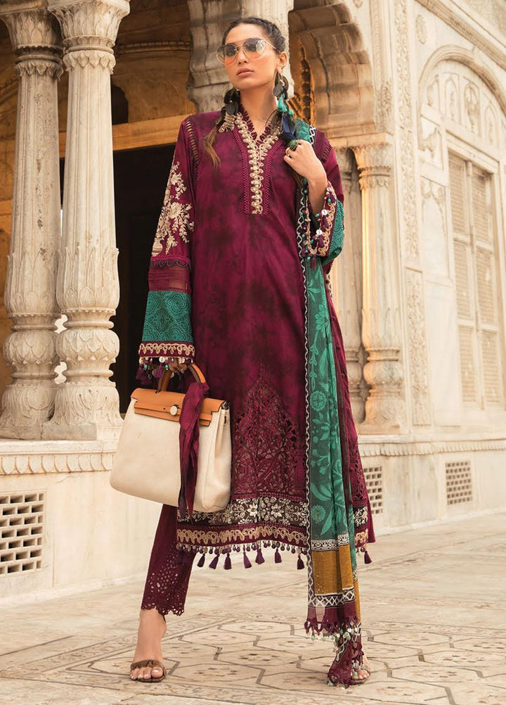 Mein Teri Aan By Maria B Embroidered Lawn Suits Unstitched 3 Piece MB22MT 14B - Summer Collection