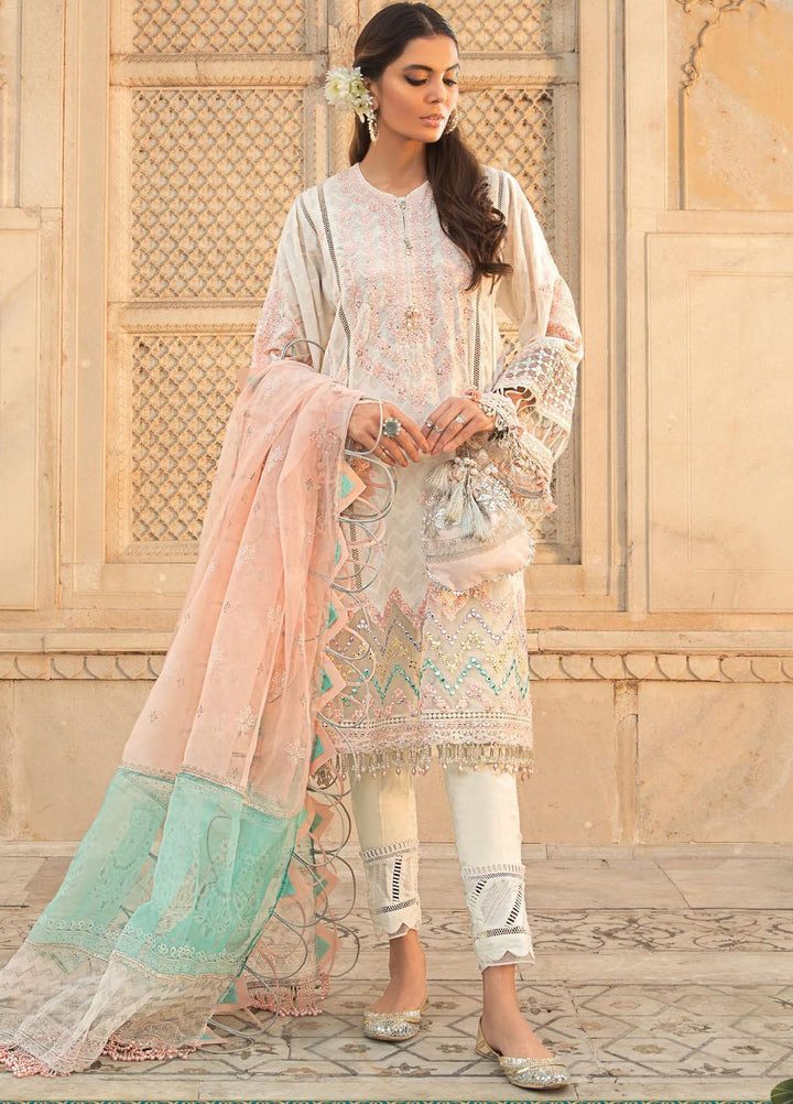 Mein Teri Aan By Maria B Embroidered Jacquard Suits Unstitched 3 Piece MB22MT 15A - Summer Collection