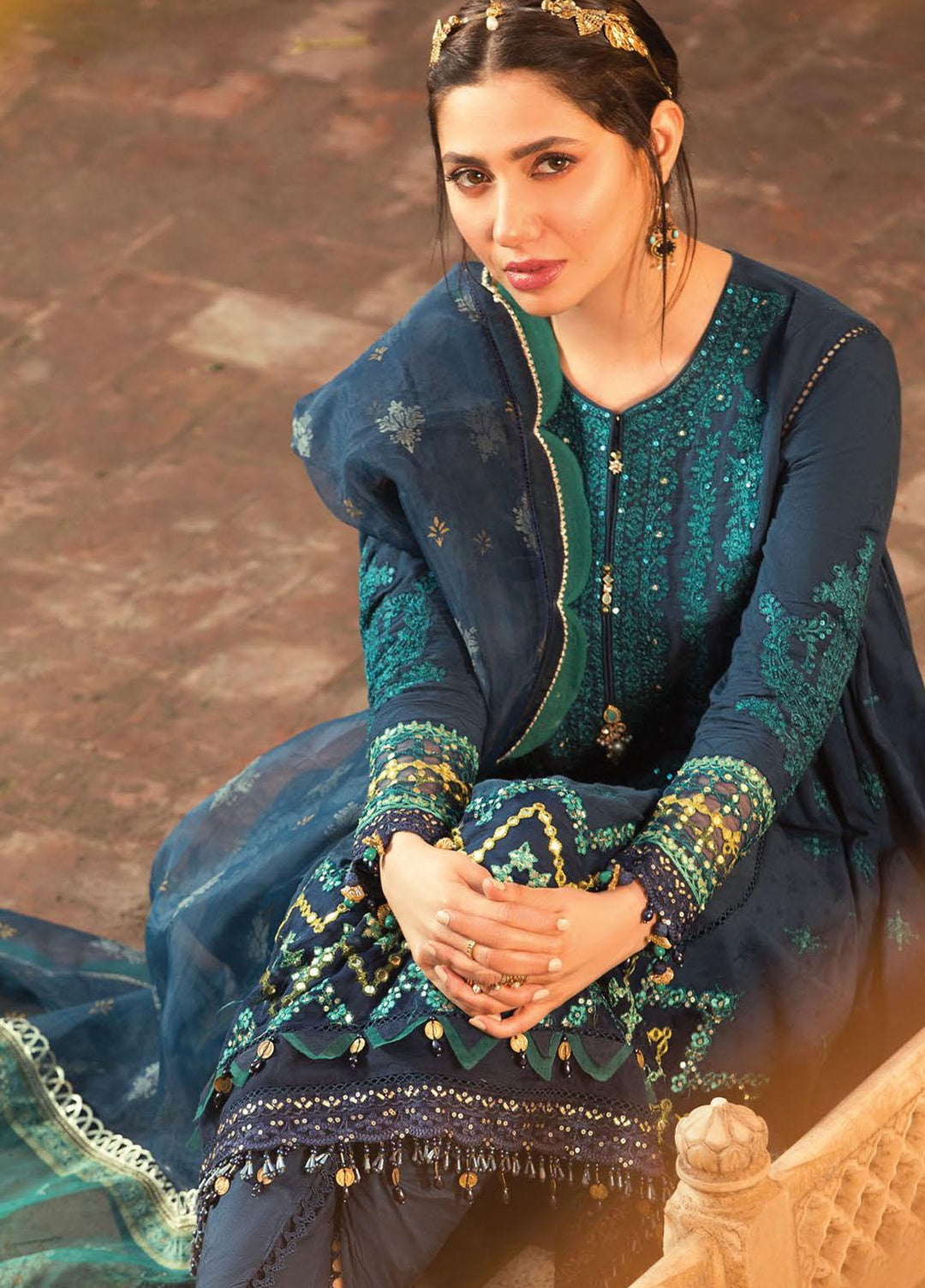 Mein Teri Aan By Maria B Embroidered Jacquard Suits Unstitched 3 Piece MB22MT 15B - Summer Collection