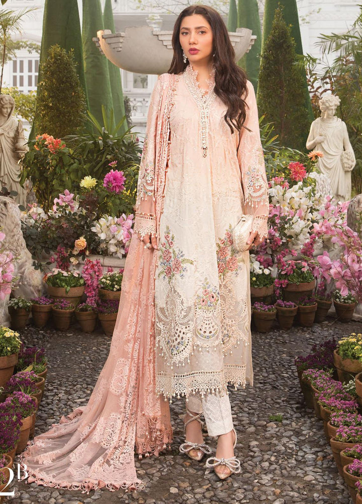 Mein Teri Aan By Maria B Embroidered Lawn Suits Unstitched 3 Piece MB22MT 2B - Summer Collection