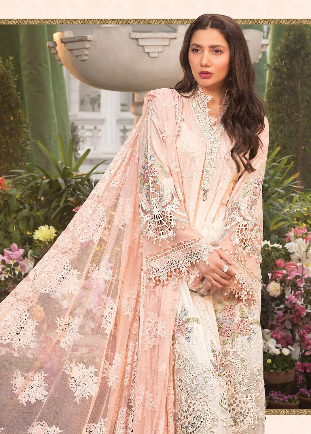 Mein Teri Aan By Maria B Embroidered Lawn Suits Unstitched 3 Piece MB22MT 2B - Summer Collection