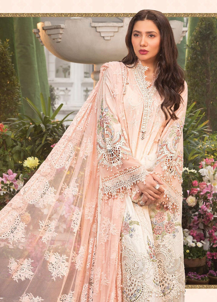Mein Teri Aan By Maria B Embroidered Lawn Suits Unstitched 3 Piece MB22MT 2B - Summer Collection