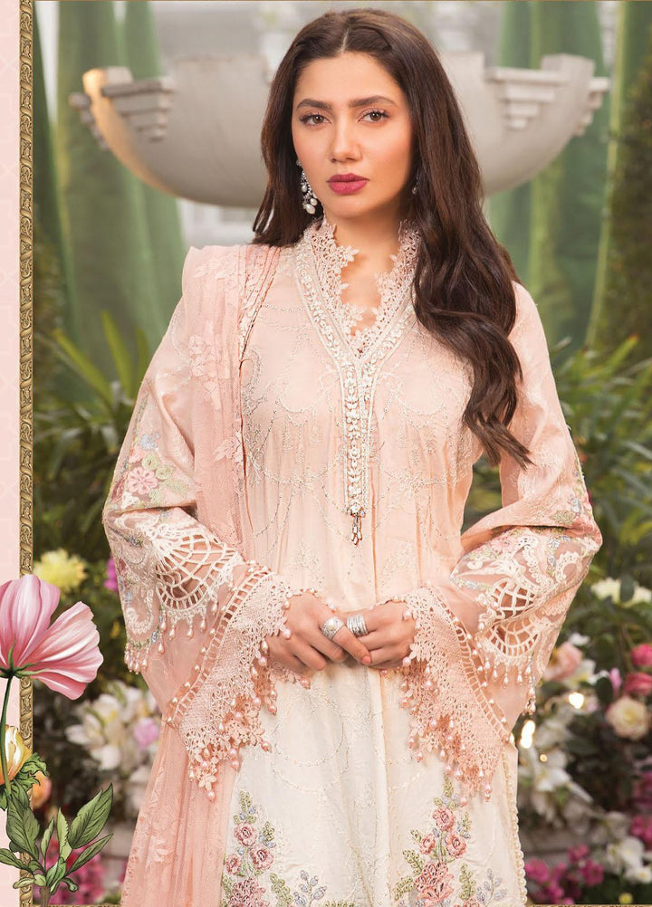 Mein Teri Aan By Maria B Embroidered Lawn Suits Unstitched 3 Piece MB22MT 2B - Summer Collection