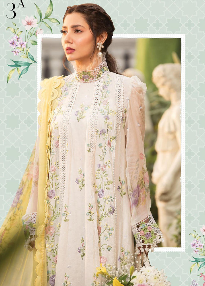 Mein Teri Aan By Maria B Embroidered Lawn Suits Unstitched 3 Piece MB22MT 3A - Summer Collection