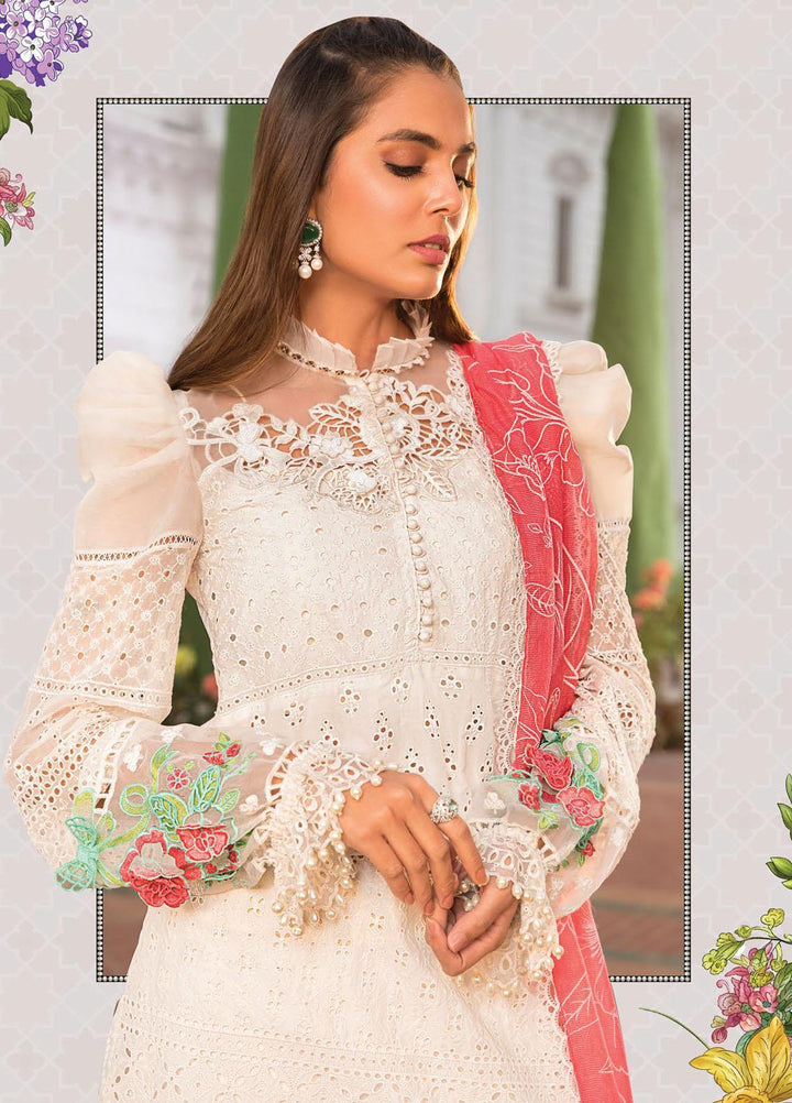 Mein Teri Aan By Maria B Embroidered Lawn Suits Unstitched 3 Piece MB22MT 4A - Summer Collection