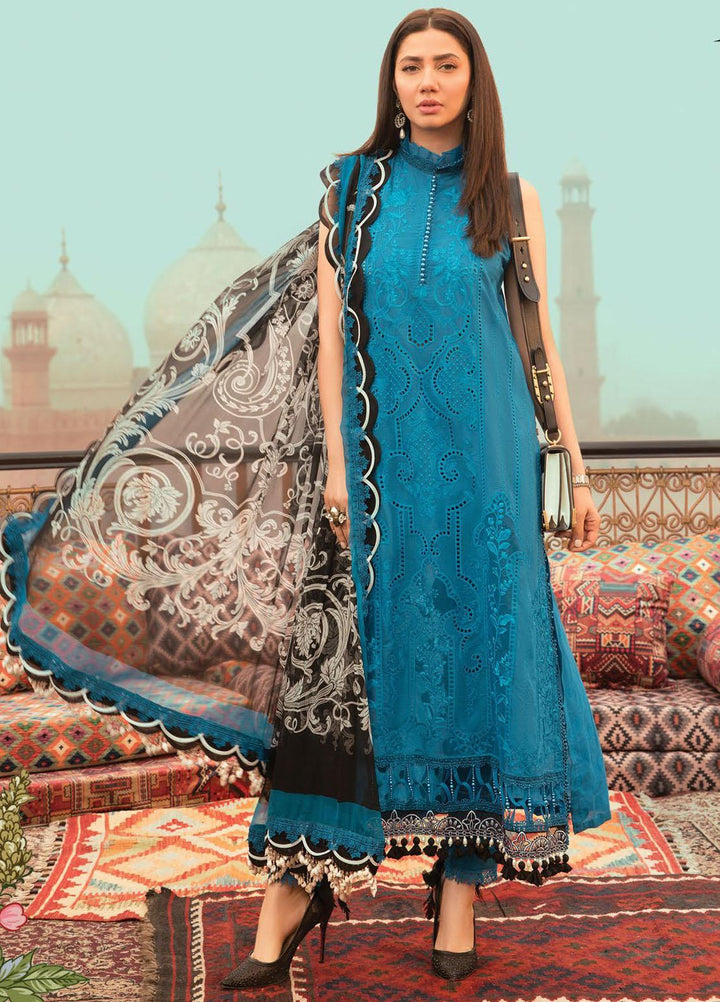Mein Teri Aan By Maria B Embroidered Broshia Suits Unstitched 3 Piece MB22MT 8B - Summer Collection