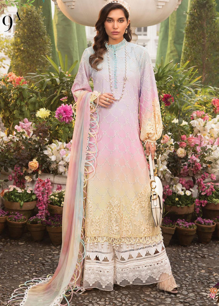 Mein Teri Aan By Maria B Embroidered Lawn Suits Unstitched 3 Piece MB22MT 9A - Summer Collection