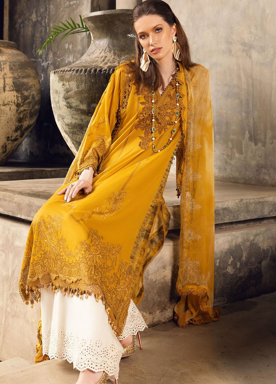 Mprints By Maria B Embroidered Lawn Suits Unstitched 3 Piece MB22MP MPT-1405-B - Eid Collection