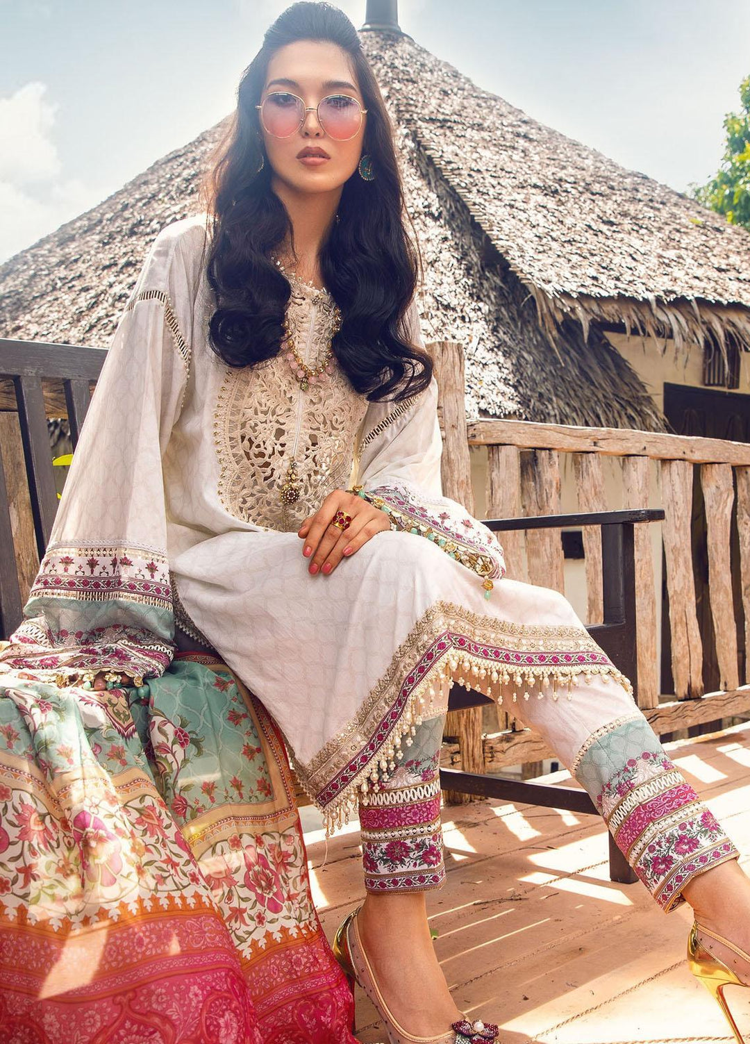 Mprints By Maria B Embroidered Lawn Suits Unstitched 3 Piece MB22MP MPT-1408-A - Eid Collection