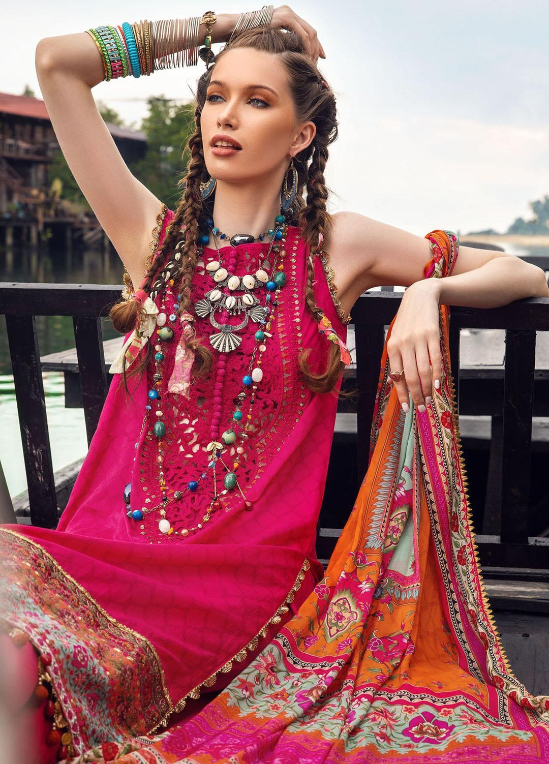 Mprints By Maria B Embroidered Lawn Suits Unstitched 3 Piece MB22MP MPT-1408-B - Eid Collection