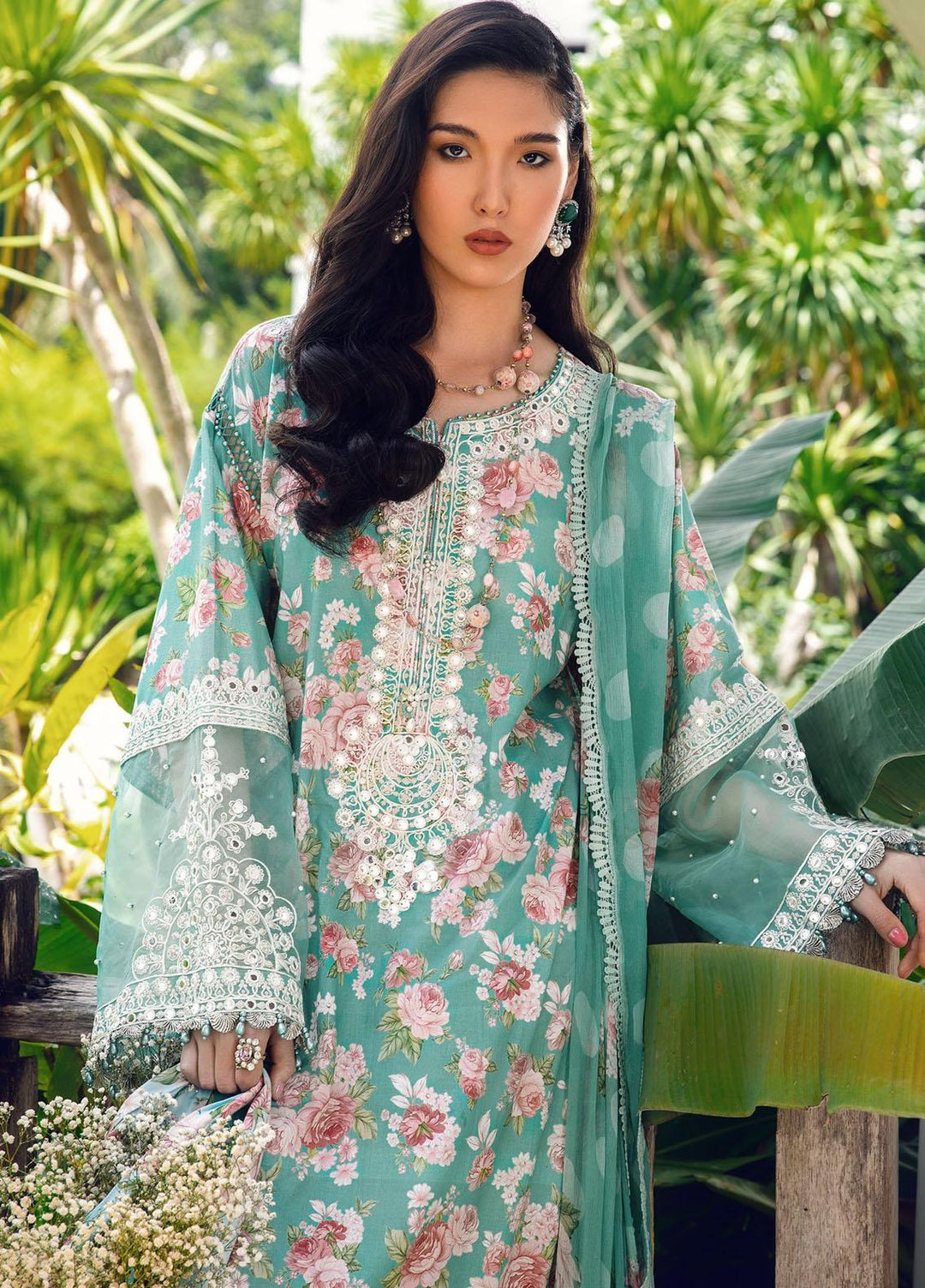 Mprints By Maria B Embroidered Lawn Suits Unstitched 3 Piece MB22MP MPT-1409-B - Eid Collection