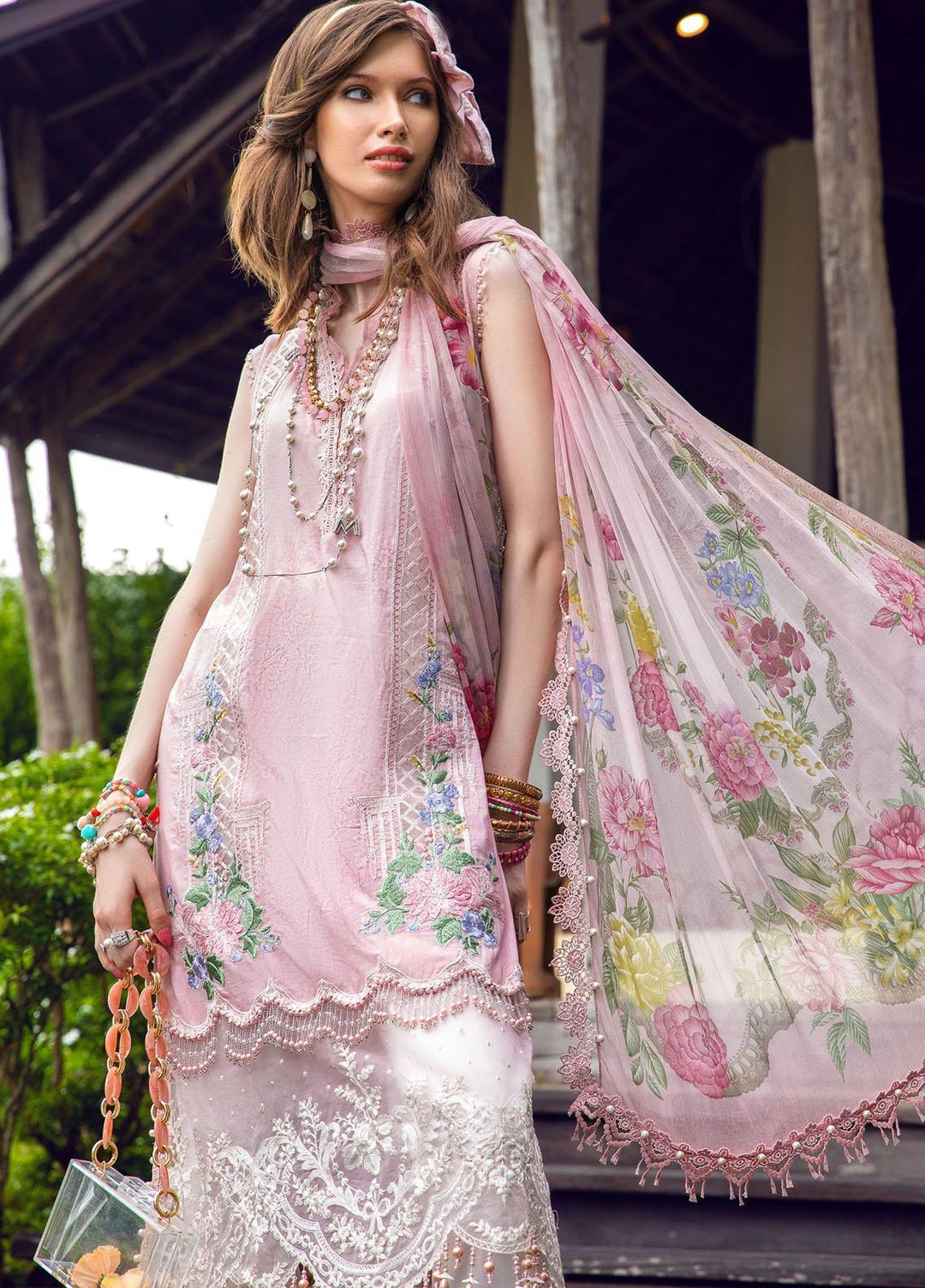 Mprints By Maria B Embroidered Lawn Suits Unstitched 3 Piece MB22MP MPT-1410-A - Eid Collection