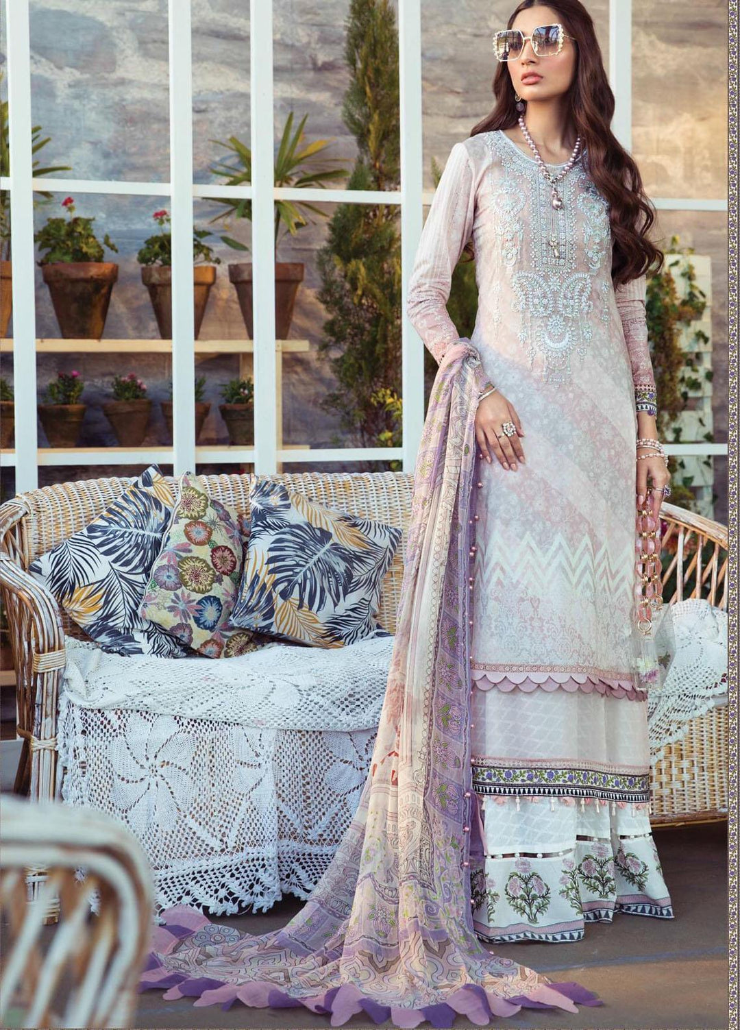 Mprints by Maria B Printed Lawn Suits Unstitched 3 Piece MB21MP 10A - Summer Collection