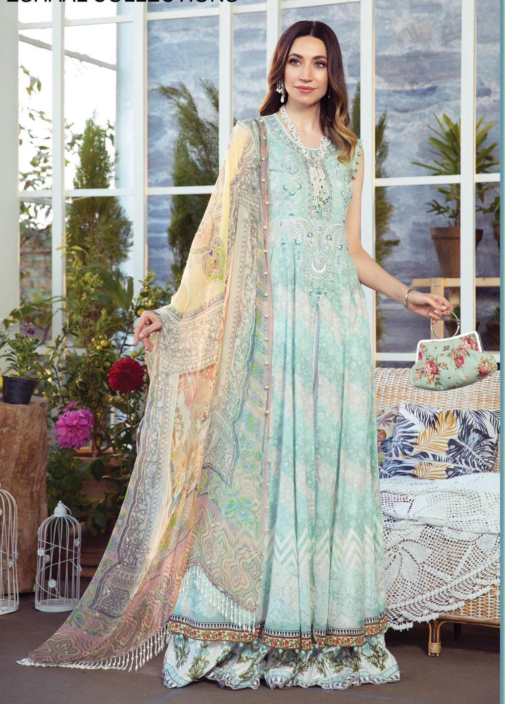 Mprints by Maria B Printed Lawn Suits Unstitched 3 Piece MB21MP 10B - Summer Collection