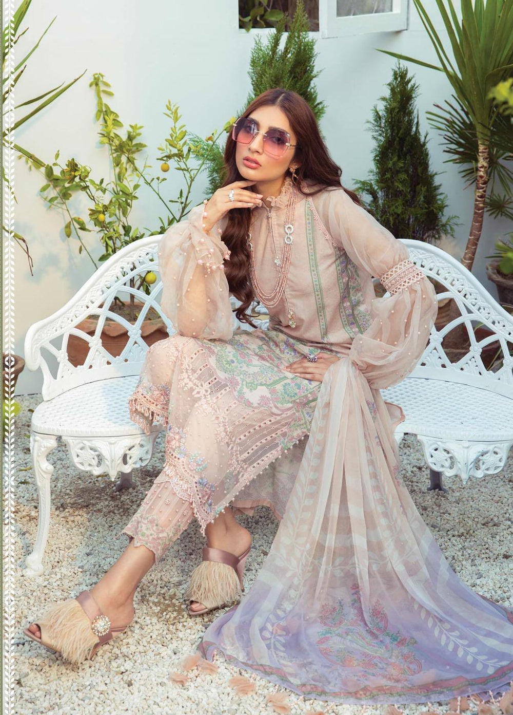 Mprints by Maria B Printed Lawn Suits Unstitched 3 Piece MB21MP 12A - Summer Collection