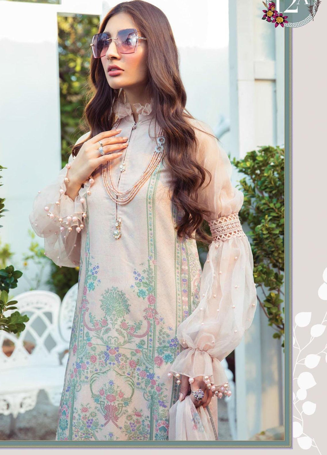 Mprints by Maria B Printed Lawn Suits Unstitched 3 Piece MB21MP 12A - Summer Collection