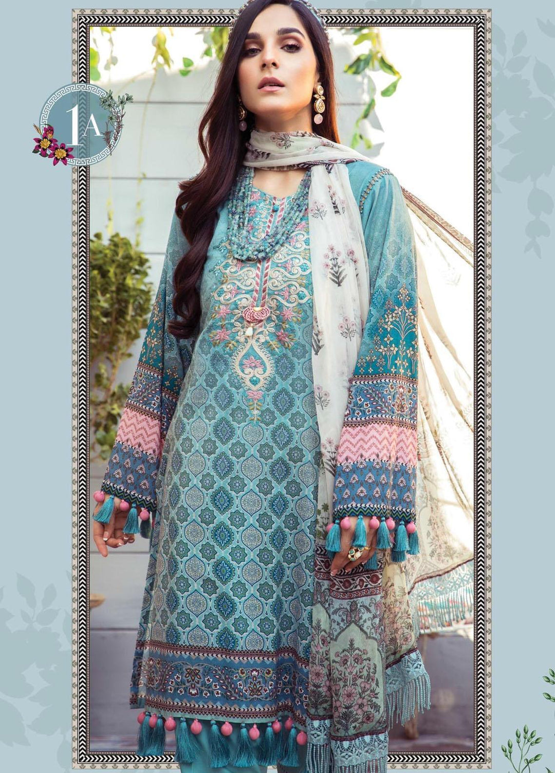 Mprints by Maria B Printed Lawn Suits Unstitched 3 Piece MB21MP 1A - Summer Collection