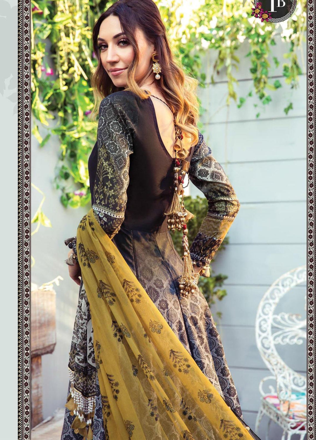 Mprints by Maria B Printed Lawn Suits Unstitched 3 Piece MB21MP 1B - Summer Collection