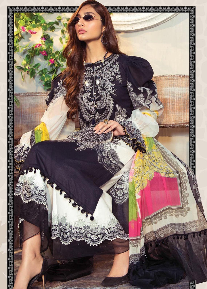 Mprints by Maria B Printed Lawn Suits Unstitched 3 Piece MB21MP 2B - Summer Collection
