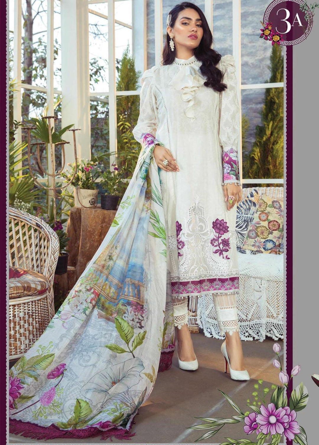 Mprints by Maria B Printed Lawn Suits Unstitched 3 Piece MB21MP 3A - Summer Collection