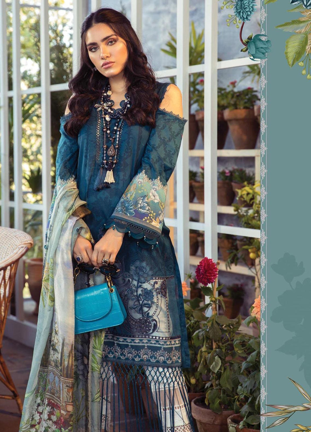 Mprints by Maria B Printed Lawn Suits Unstitched 3 Piece MB21MP 3B - Summer Collection