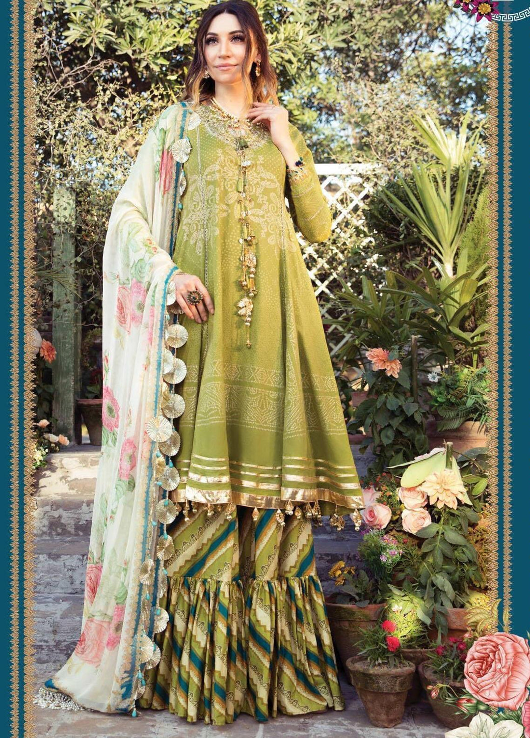 Mprints by Maria B Printed Lawn Suits Unstitched 3 Piece MB21MP 4B - Summer Collection
