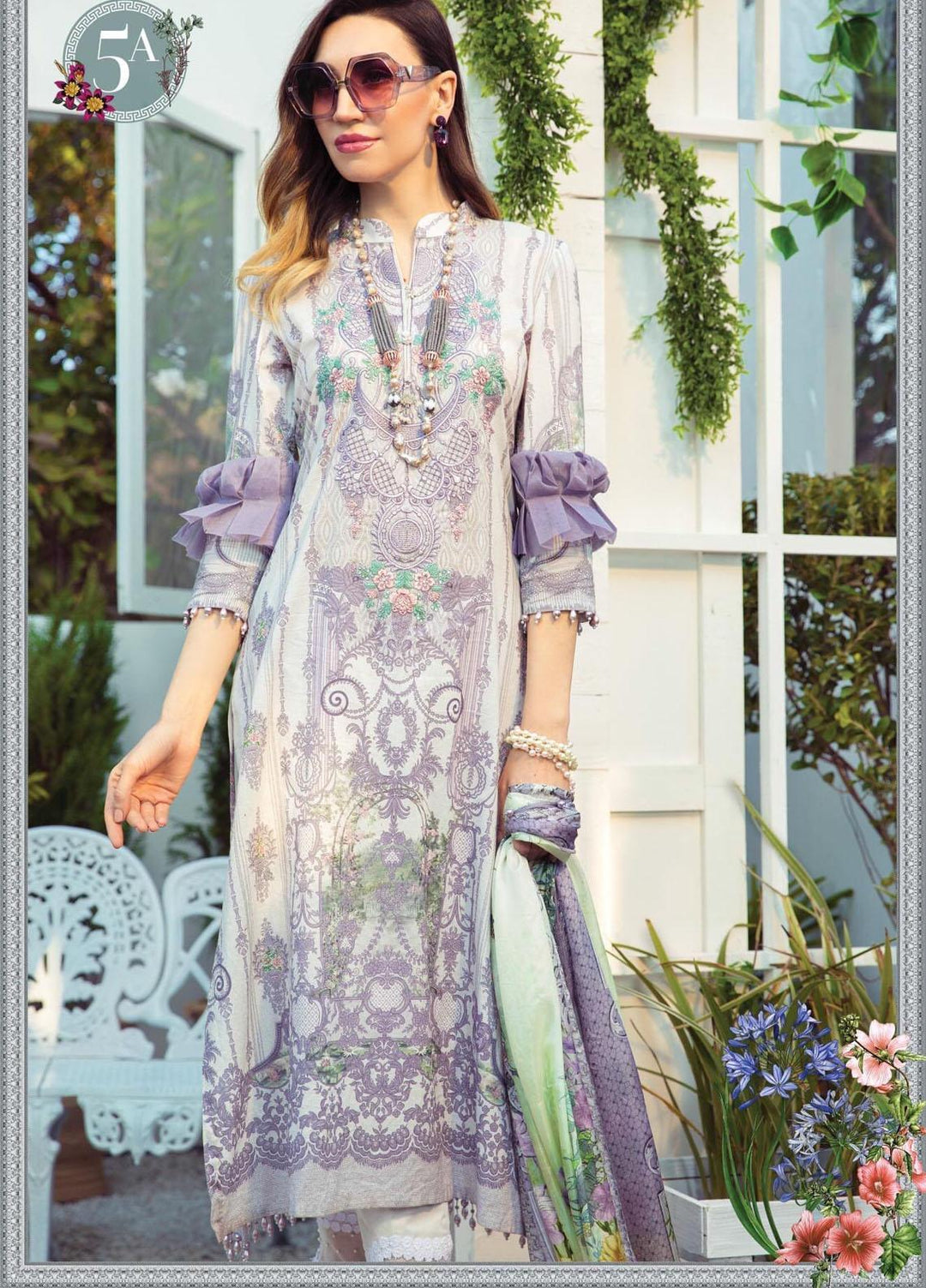 Mprints by Maria B Printed Lawn Suits Unstitched 3 Piece MB21MP 5A - Summer Collection