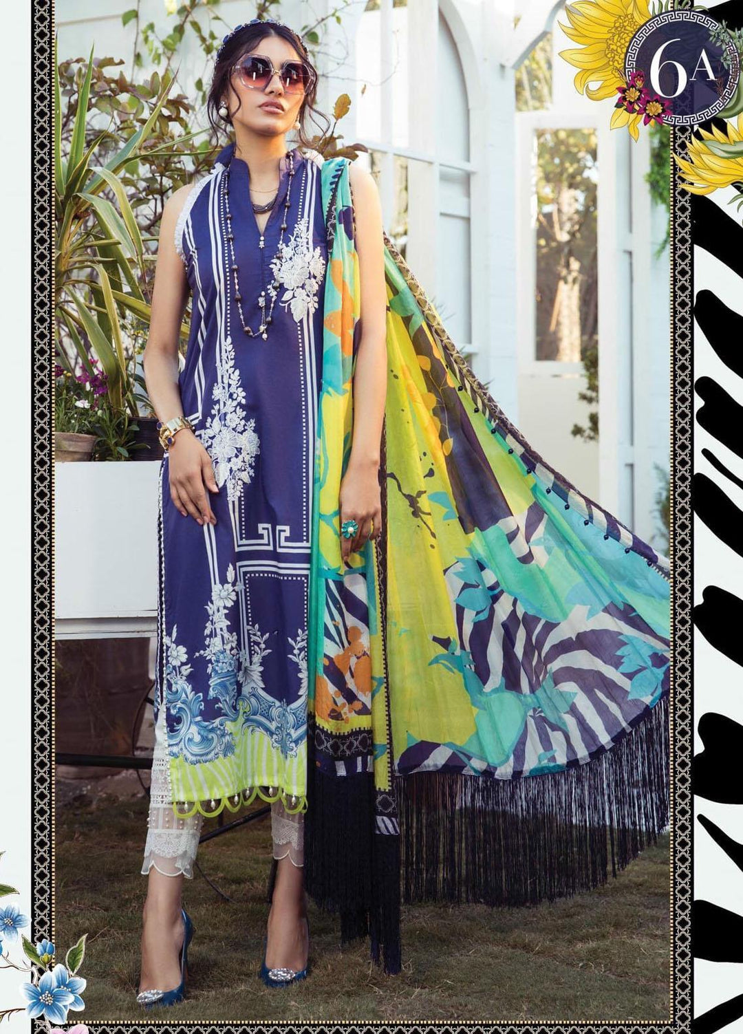 Mprints by Maria B Printed Lawn Suits Unstitched 3 Piece MB21MP 6A - Summer Collection