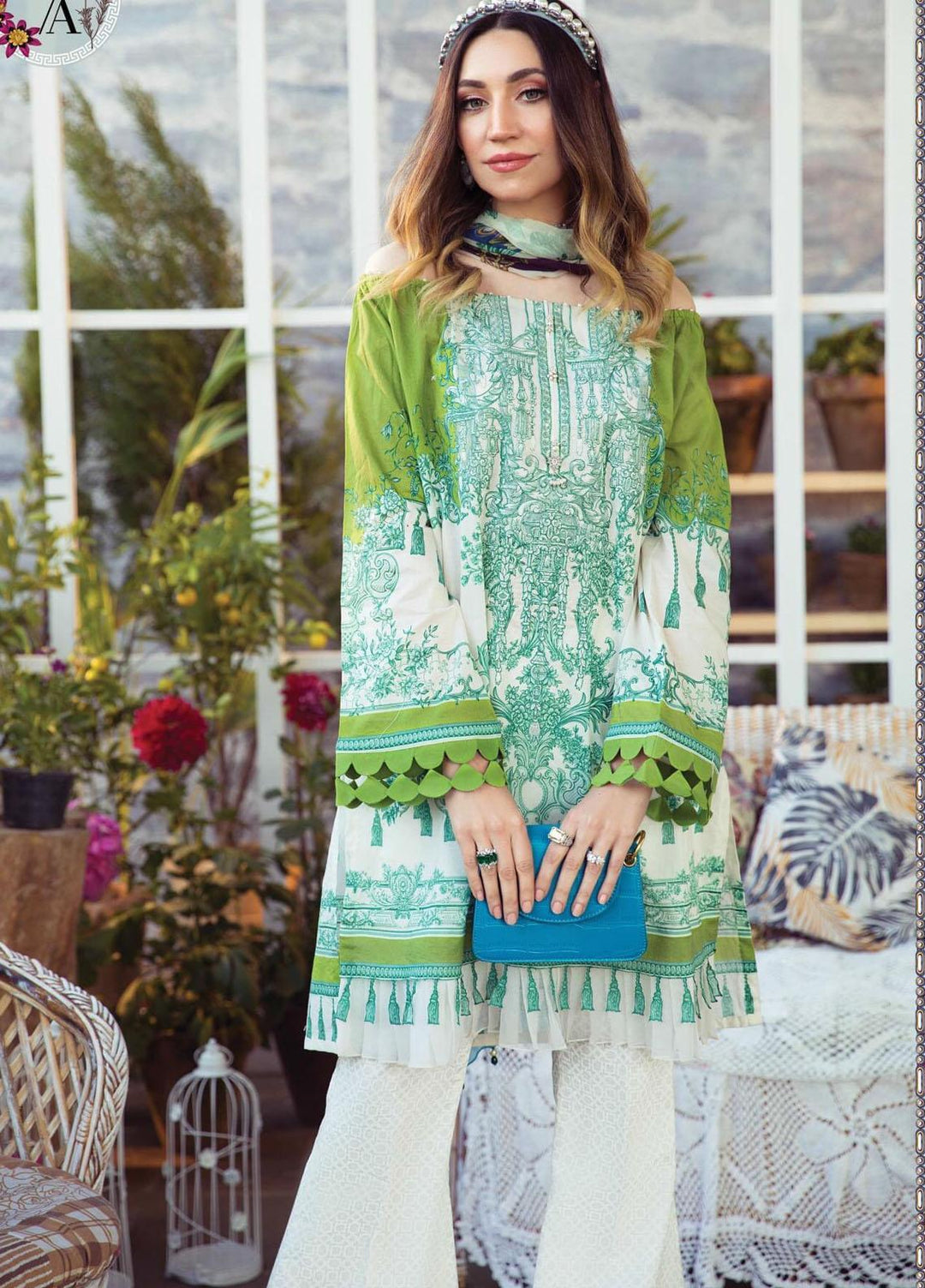 Mprints by Maria B Printed Lawn Suits Unstitched 3 Piece MB21MP 7A - Summer Collection