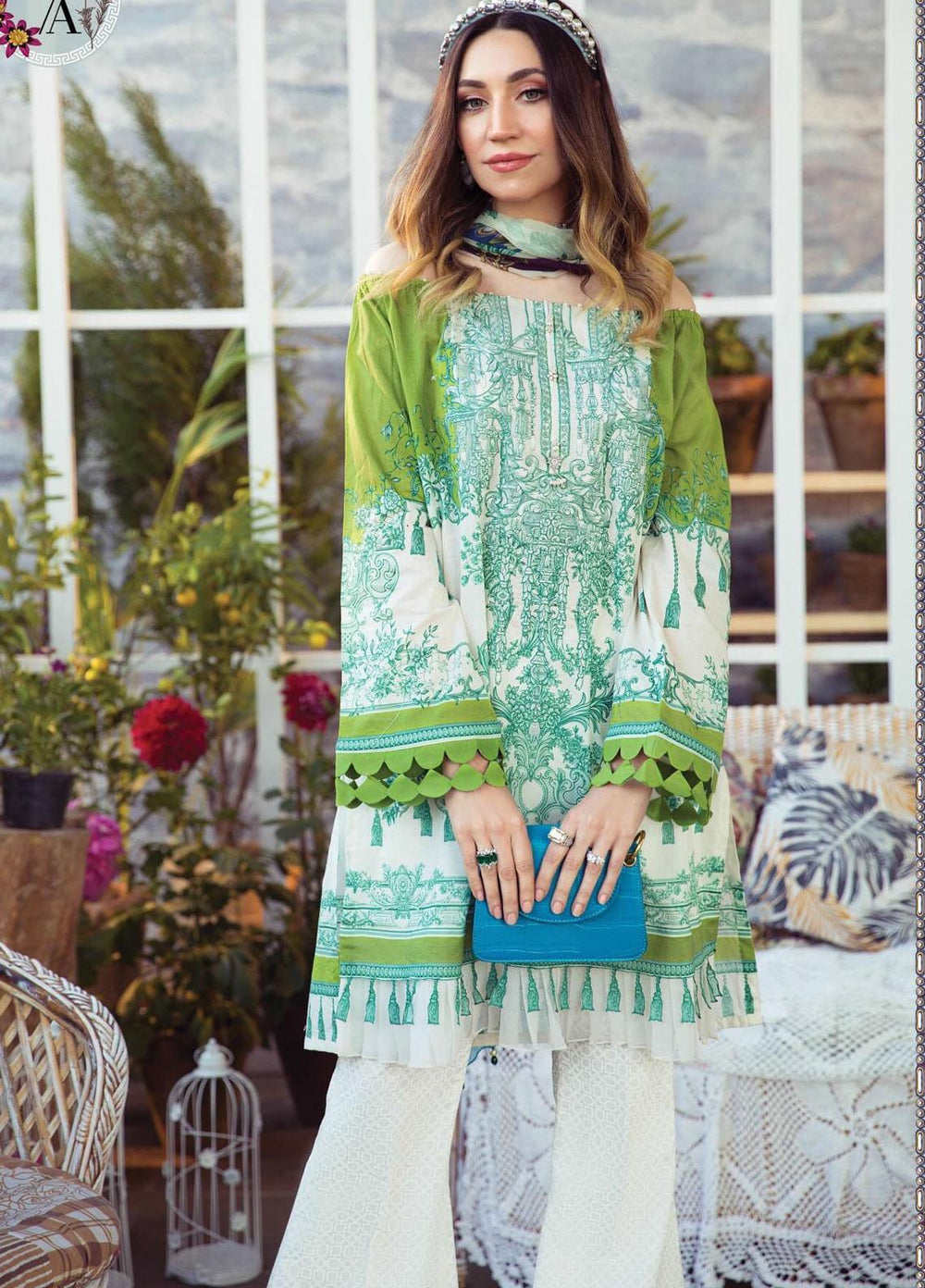 Mprints by Maria B Printed Lawn Suits Unstitched 3 Piece MB21MP 7A - Summer Collection